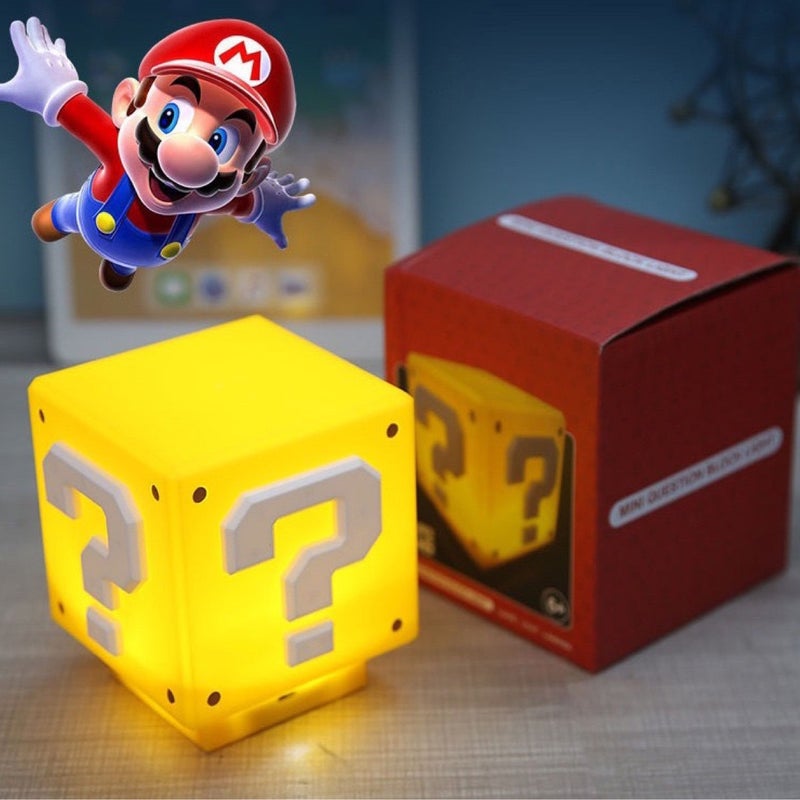 Mario Colorful Question Mark Lamp Third Generation Ambient Light Gaming Bedroom Original Full Size Dimmable Night Light - Image 2
