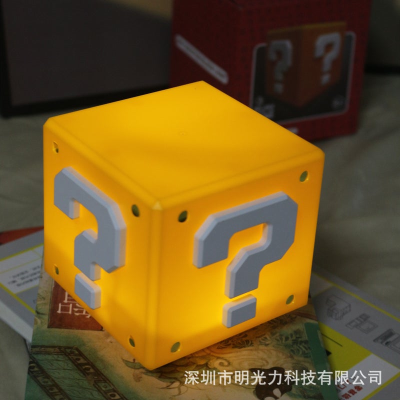Mario Colorful Question Mark Lamp Third Generation Ambient Light Gaming Bedroom Original Full Size Dimmable Night Light - Image 5