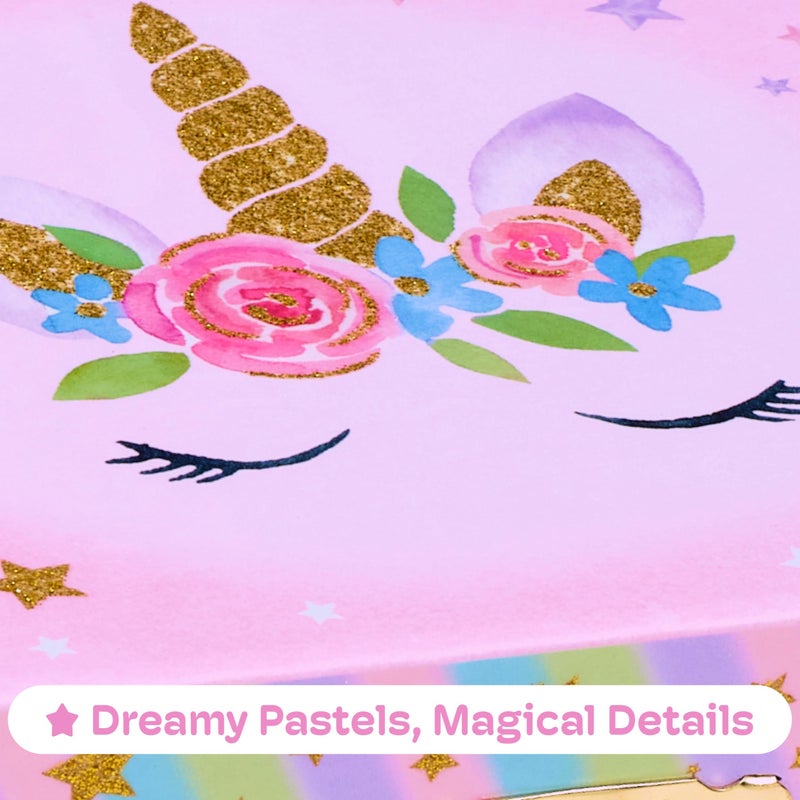 Jewelkeeper Musical Jewelry Box for Girls with Spinning Unicorn, Glitter Rainbow and Stars Design Music Box for Necklace, Earrings, and Accessories, Plays The Beautiful Dreamer Tune - Image 5