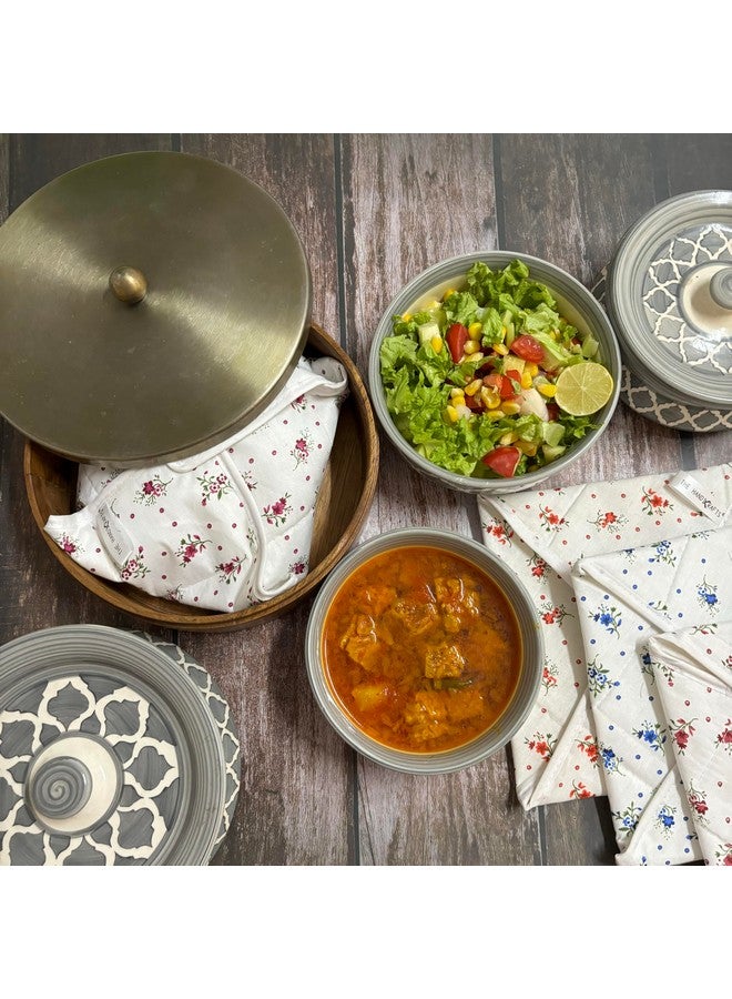 TheHandikrafts مجموعة TheHandikrafts من 5 أغطية روتي تشاباتي 100% قطن تقليدي لأغطية التورتيلا - Image 3