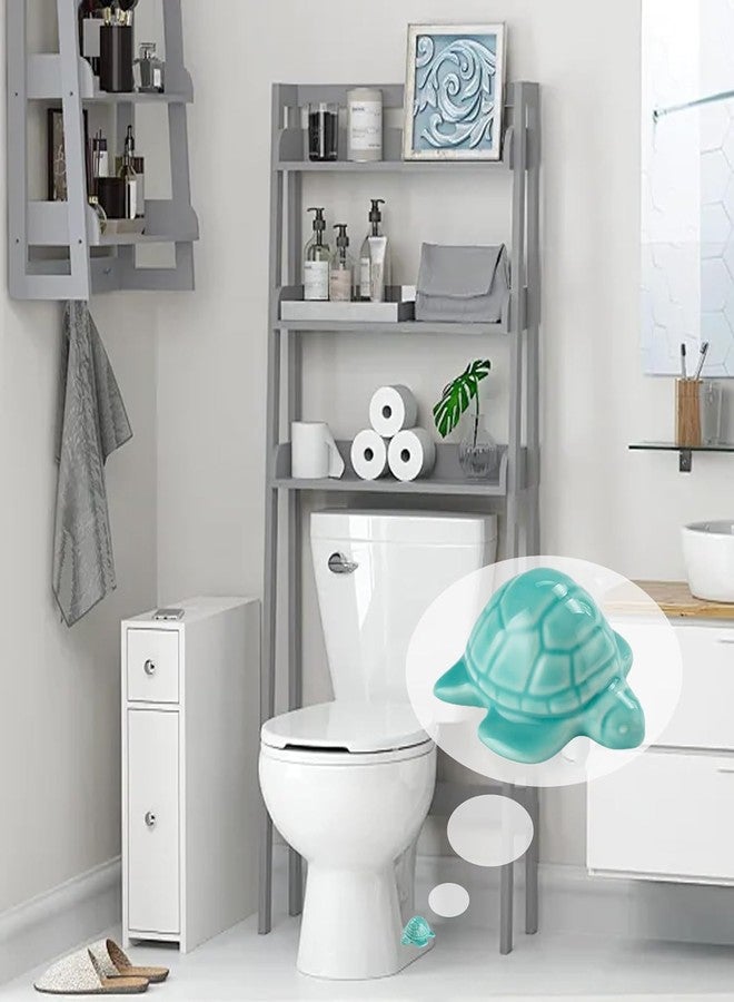 AKV Cute Turtle Toilet Bolt Caps Ceramic Sea Turtle Toilet Bolt Covers Decorative, Set of 2 Toilet Screw Cover Caps, Toilet Caps for Bottom of Toilet, Toilet Bowl Caps for Bolts Bathroom Decor (A) - Image 3