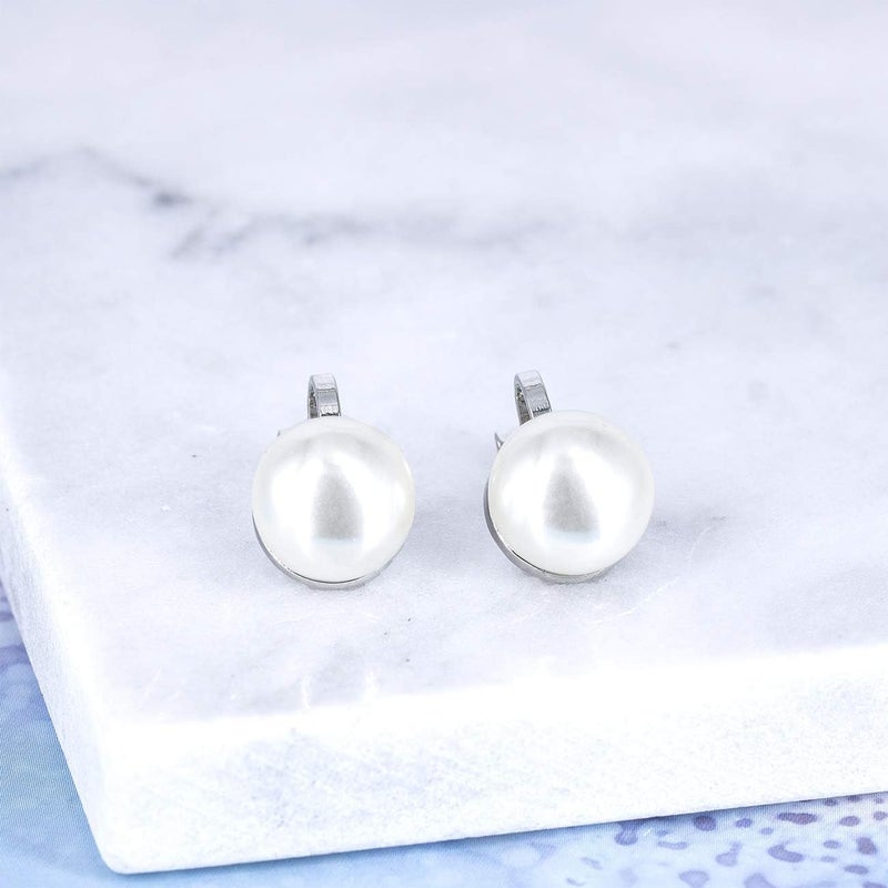 YOQUCOL Simulated Freshwater Pearl Clip On Earrings Not Pierced Elegant Stud Jewelry For Women - Image 4