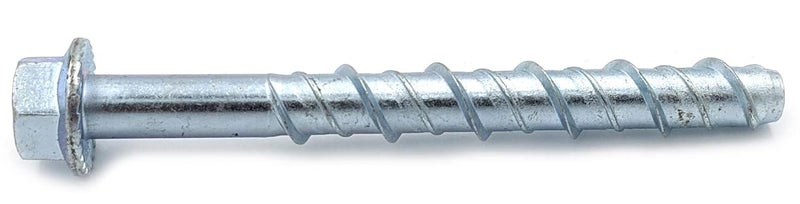 LDC384 3/8" x 4" Zinc Plated Large Diameter Concrete Screw for Anchoring to Masonry, Brick or Block (25 per Box)