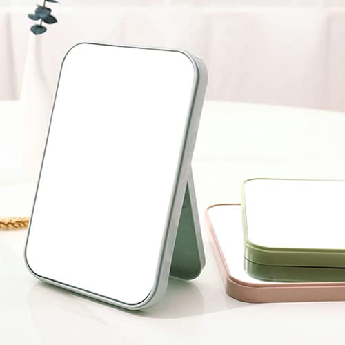 Mockery Multi-use Makeup Mirror, Foldable Simple Portable Princess Square Mirror Table Makeup Cosmetic Mirror for Women (Blue) - Image 3