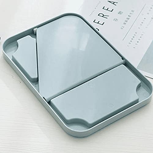 Mockery Multi-use Makeup Mirror, Foldable Simple Portable Princess Square Mirror Table Makeup Cosmetic Mirror for Women (Blue) - Image 2