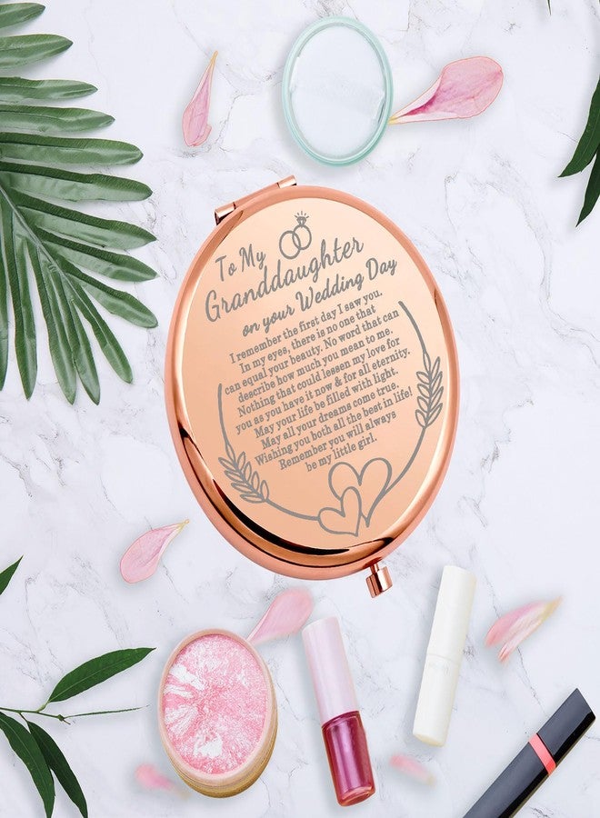 MYOSPARK to My Granddaughter On Wedding Day Gift Compact Makeup Mirror Granddaughter Gifts from Grandma Pocket Mirror (to Granddaughter Mirror) - Image 3