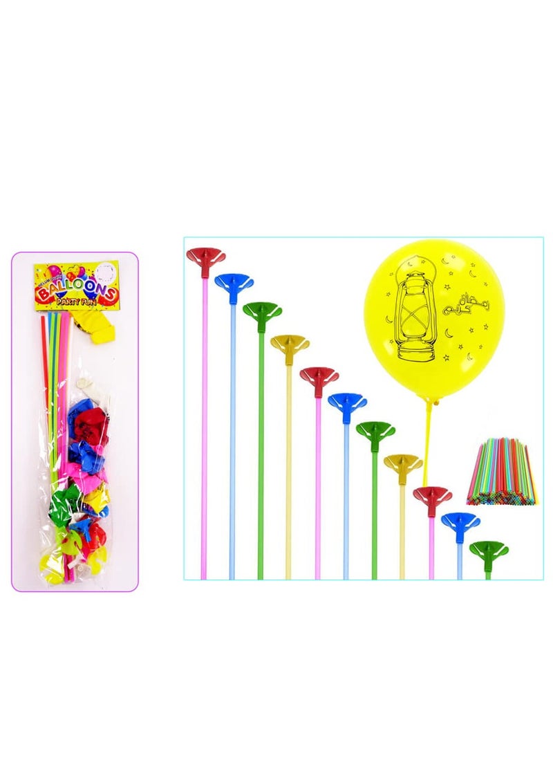 PARTY FUN 12 Inch Balloons 2.8g, Pack of 12 Elevate Your Celebrations with Colorful and High-Quality Decoration  - Image 2