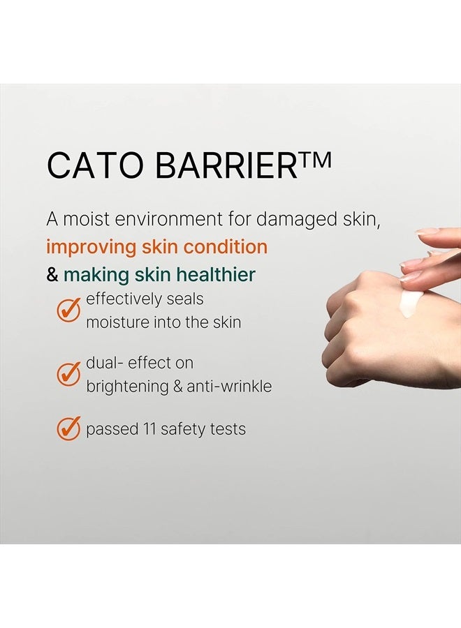 P.CALM كريم الوجه النباتي كاتو خفيف الوزن غير لزج ترطيب مكثف مرطب عميق للوجه غير دهني لتقوية الحاجز للبشرة الحساسة والجافة والمعرضة لحب الشباب والدهنية من بي.كالم للعناية بالبشرة الكورية - Image 4