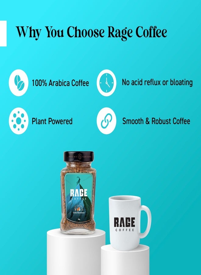 RAGE COFFEE Irish Hazelnut - Flavored Instant Coffee Powder for both Hot & Cold Coffee, 100% Single Origin Arabica Coffee Beans Powder (IRISH HAZELNUT, 50g) - Image 4