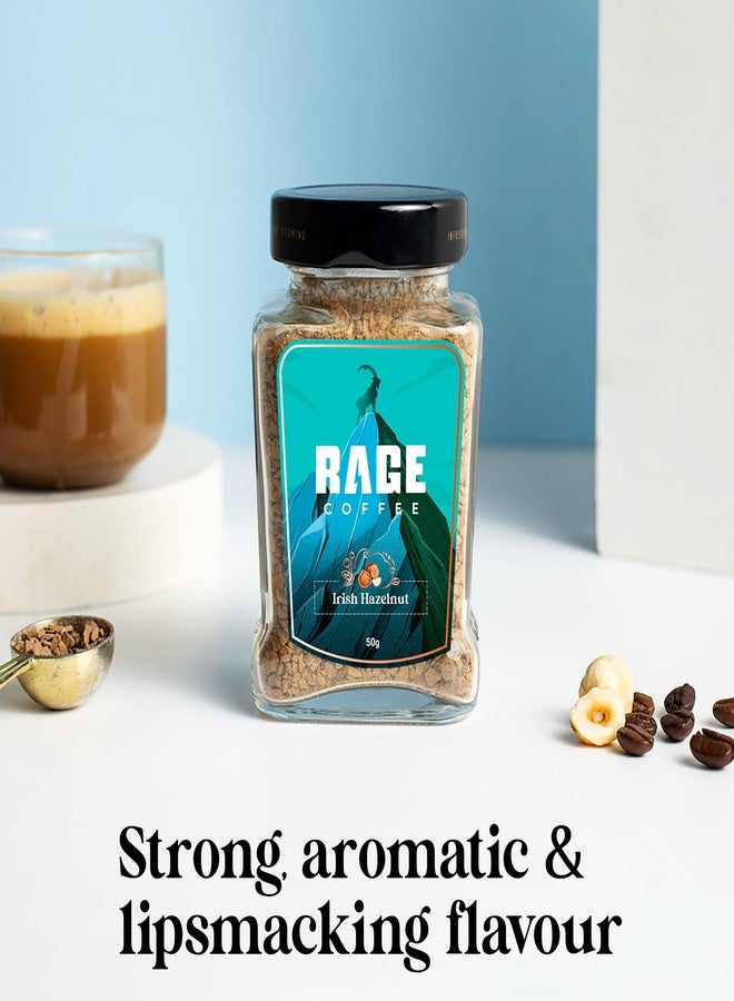RAGE COFFEE Irish Hazelnut - Flavored Instant Coffee Powder for both Hot & Cold Coffee, 100% Single Origin Arabica Coffee Beans Powder (IRISH HAZELNUT, 50g) - Image 3
