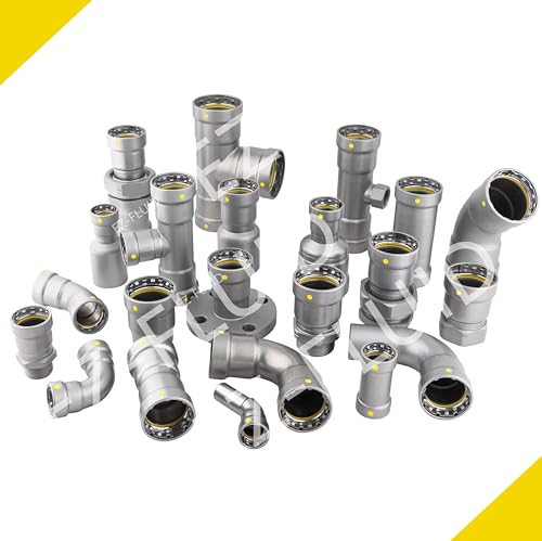 EZ-FLUID 1Pk PressKingG 1 Press x Press Gas Carbon Steel TEE Fitting HNBR Seal Ring Fits Mega Type Press Gas Fitting Connection For Steel Gas Pipe CSA Certified CommercialResidential - Image 3