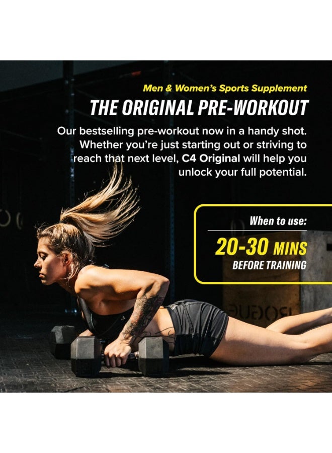 C4 Original Pre-Workout Shot 60ML Millions Strawberry Pack of 12 - Image 5