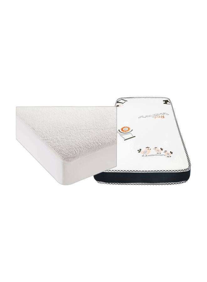 Moon Crib and Toddler Bed Mattress ,Mattress Protector(70 x 140 x 12 cm) - Image 1