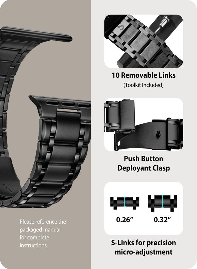 فولموزا سوار Fullmosa مع حافظة لساعة Apple Watch مقاس 42 مم من السلسلة 11 و10 - Image 4