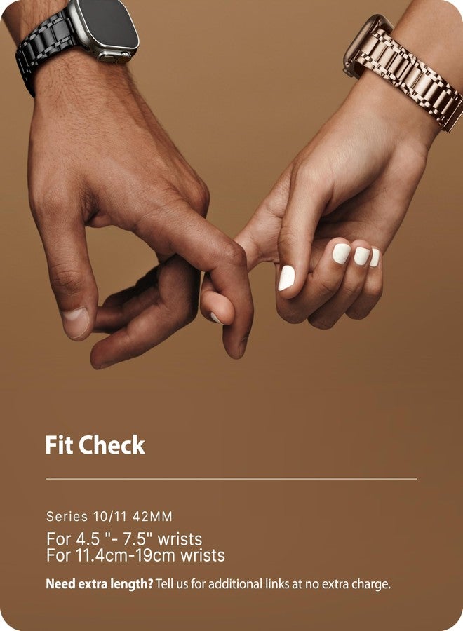 فولموزا سوار Fullmosa مع حافظة لساعة Apple Watch مقاس 42 مم من السلسلة 11 و10 - Image 5