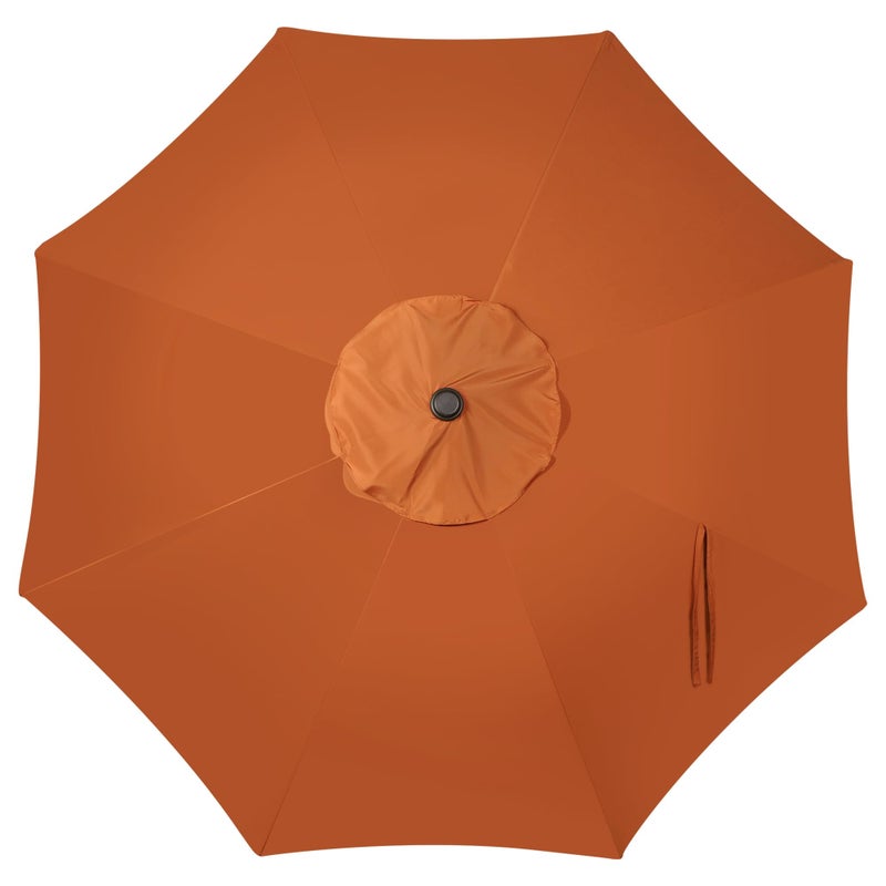 Blissun 9FT Patio Umbrella, Outdoor Table Umbrella, Yard Umbrella, Market Umbrella with 8 Sturdy Ribs, Push Button Tilt and Crank, Rust - Image 5