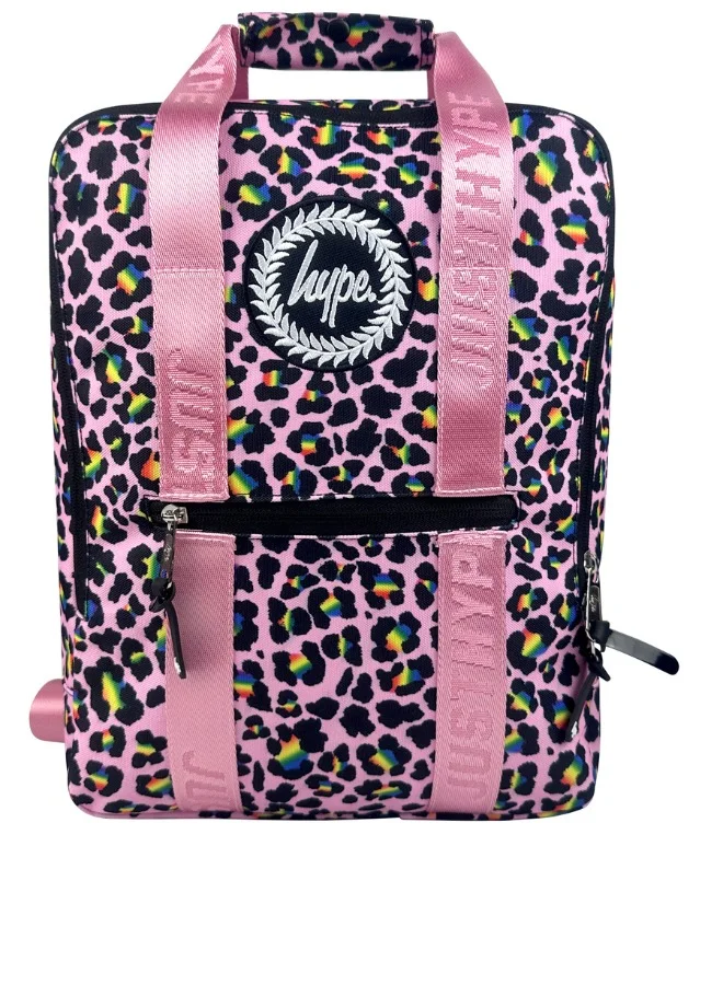 JUST HYPE Boxy Backpack - Pink Disco Leopard