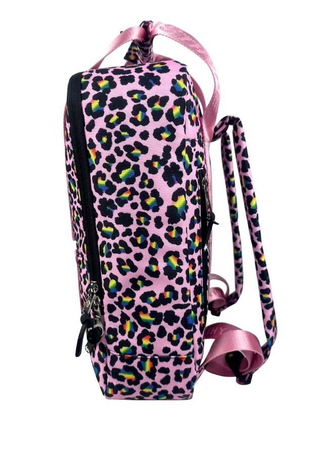 JUST HYPE Boxy Backpack - Pink Disco Leopard