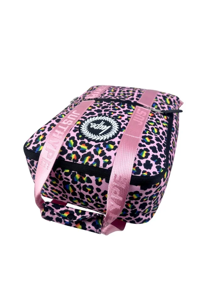 JUST HYPE Boxy Backpack - Pink Disco Leopard