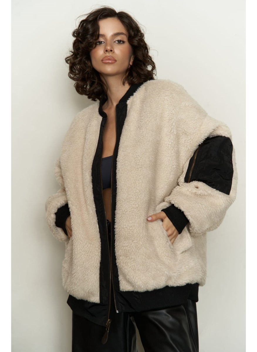 Mai Collection Black Reversible Coat  - Image 2