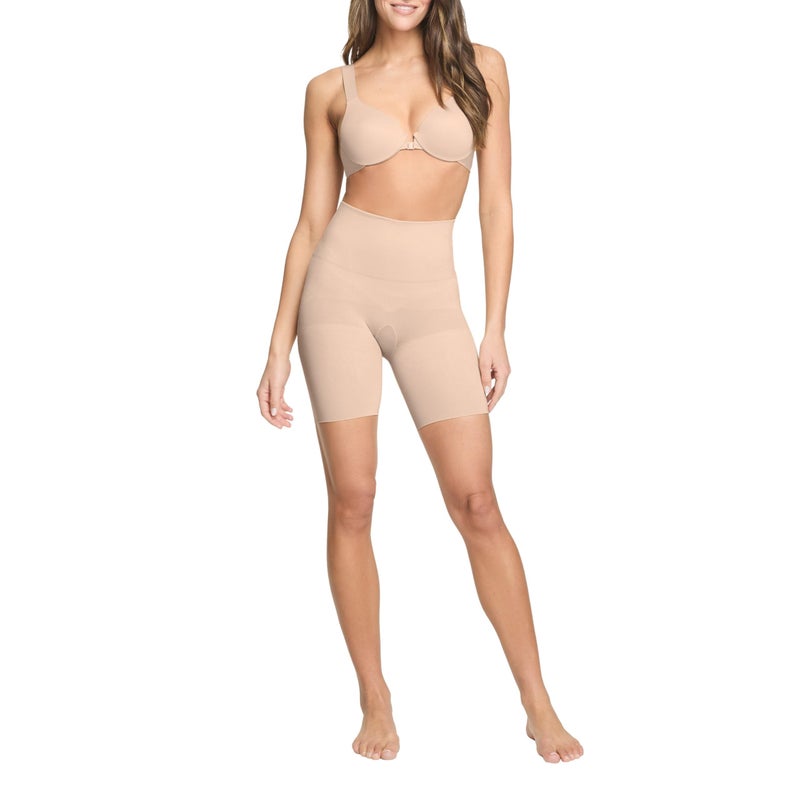 SPANX ASSETS Mid-Thigh Short - Seamless Shapewear- Ultra-Firm Compression - Comfortable Thigh & Tummy Control - Naked - X-Large - Image 1