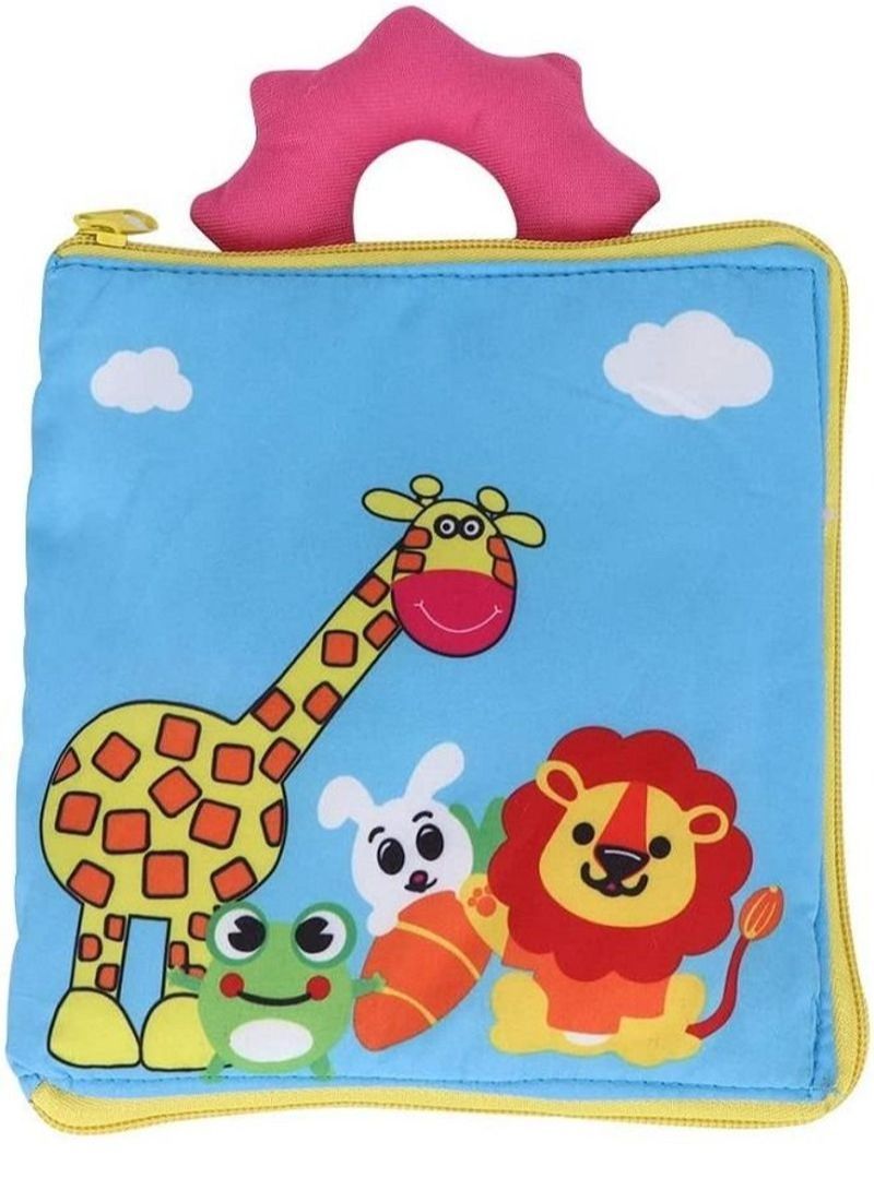 NIBEMINENT Intelligence Development Toy for Babies Toddlers (Cartoon Zipper Cloth Book） - Image 1