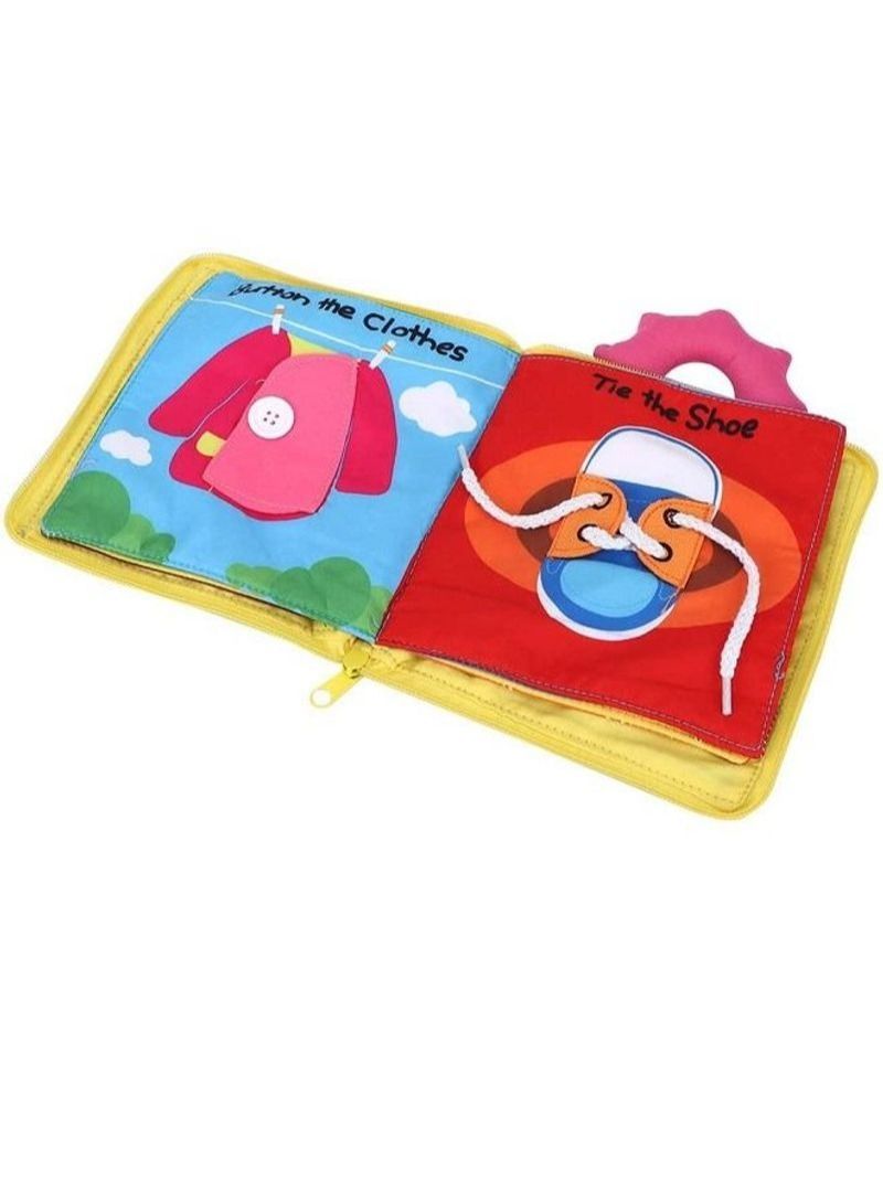 NIBEMINENT Intelligence Development Toy for Babies Toddlers (Cartoon Zipper Cloth Book） - Image 3