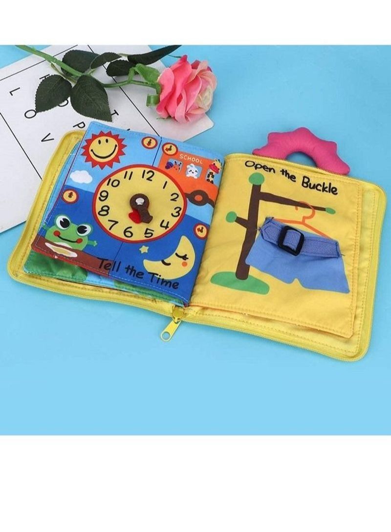 NIBEMINENT Intelligence Development Toy for Babies Toddlers (Cartoon Zipper Cloth Book） - Image 2
