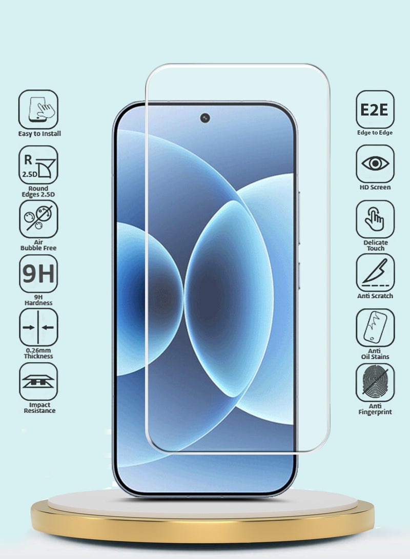 GMAX Xiaomi 17 5G 2025 GMAX Premium Series Curved Edges 9H 2.5D Tempered Glass Screen Protector - Clear - Image 2
