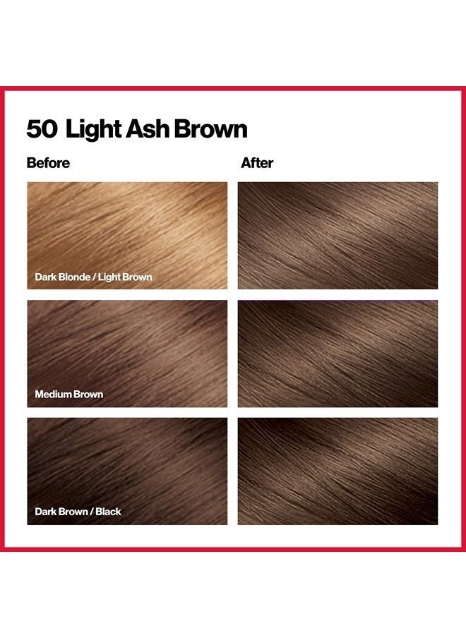 Revlon - Colorsilk Beautiful Permanent Hair Colour 50 Light Ash Brown - Image 1