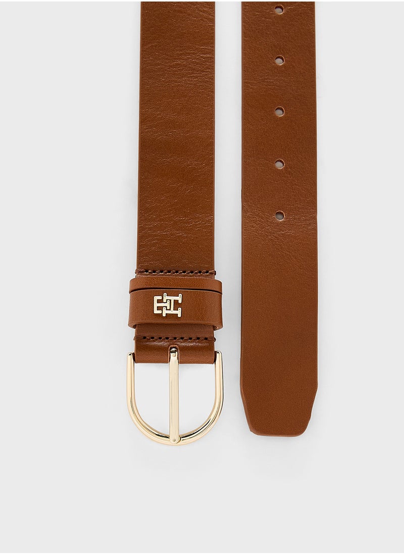 TOMMY HILFIGER - Logo Detail Allocated Buckle Hole Belt - Image 1