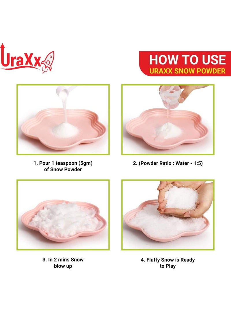 UraXx UraXx Artificial Snow Powder Sodium Polyacrylate 750 Gram Quick and Easy Way to Make Instant Snow Just Add Water Safe NonToxic Pack of 3 x 250750 Gram  - Image 2