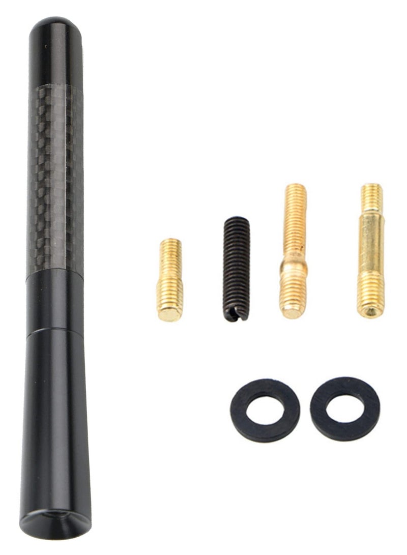 كابتن تيك Antenna for Ford Lincoln Mercury 2007-2018 AM FM Radio, 4.7" Carbon Fiber Stubby Aerial Mast for Truck Vehicle Car Wash Proof - Image 1