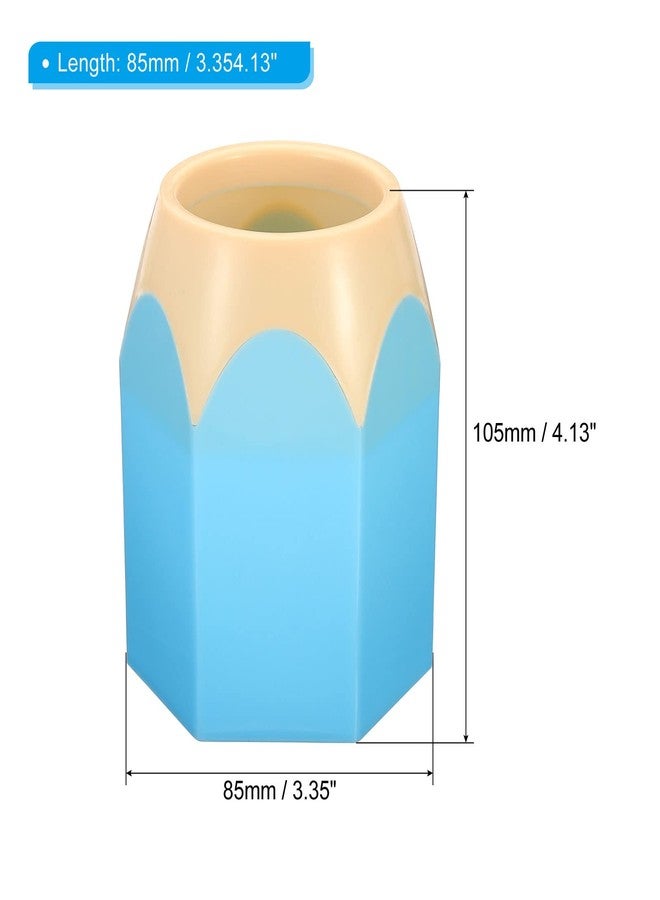 باتيكيل حامل أقلام باتيكيل، عبوة من 3 قطع، حامل أقلام بلاستيكي لطيف للمكتب، منظم أقلام على شكل كوب، أزرق، أخضر، أحمر - Image 2