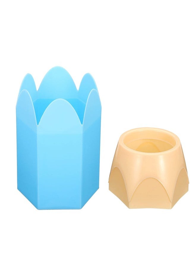 باتيكيل حامل أقلام باتيكيل، عبوة من 3 قطع، حامل أقلام بلاستيكي لطيف للمكتب، منظم أقلام على شكل كوب، أزرق، أخضر، أحمر - Image 4