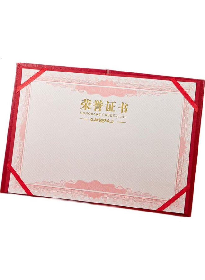 Kingdee [Lowest Price Online] Kingdee Single Copy 12K Glossy Gold Honorary Certificate, Award Certificate Cover, Commendation Certificate With 2 Inner Pages Included - Image 2