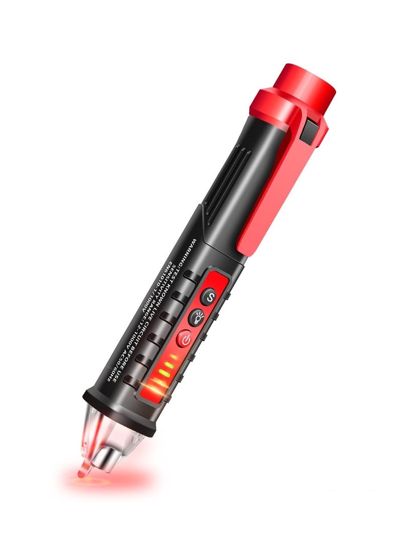 Cobest Non Contact Voltage Tester, with Range Ac Voltage 12v-1000v, Live/Null Wire Electrical Tools with Lcd Display, Flashlight, Pocket-Sized Pen Dector, Buzzer Alarm, Wire Breakpoint Finder(1 Pack) - Image 1