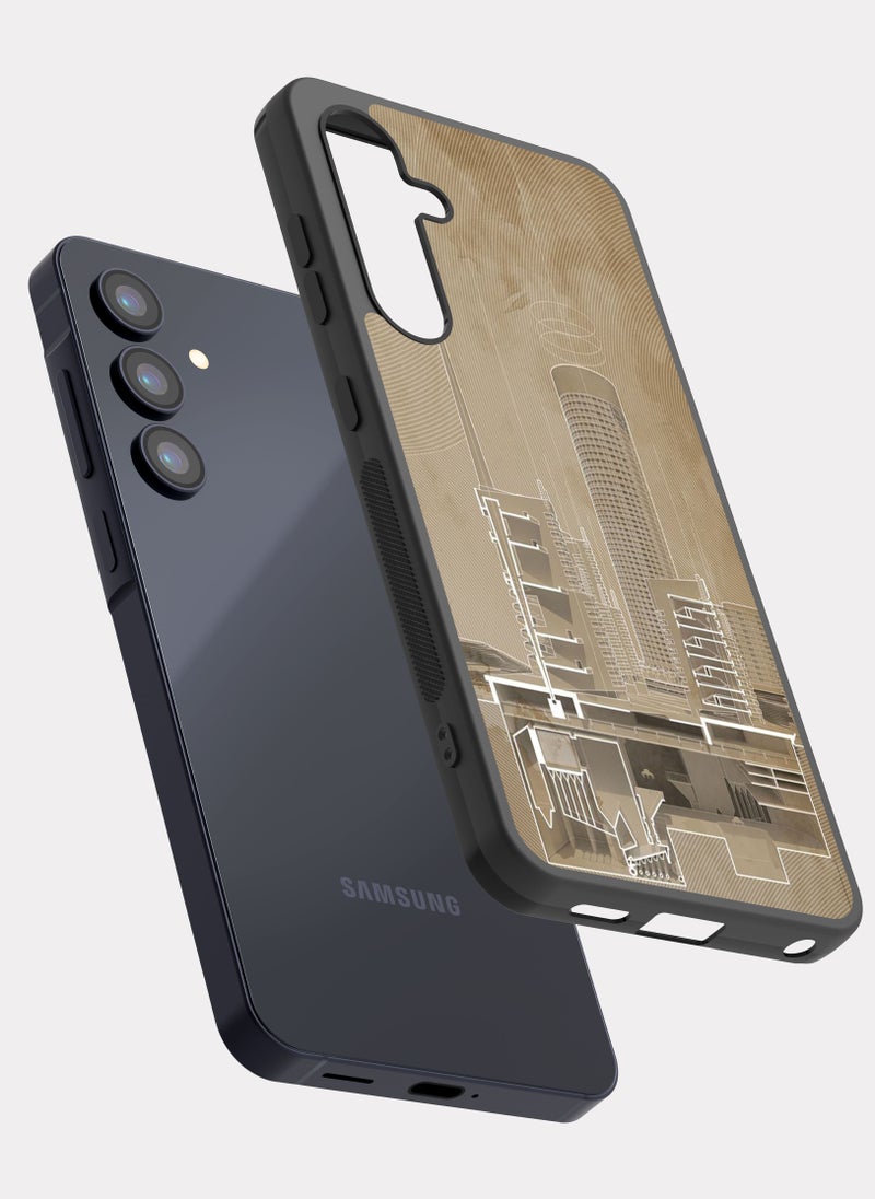 PXLAAT Samsung Galaxy A35 case cover Architecture Drawing - Image 2