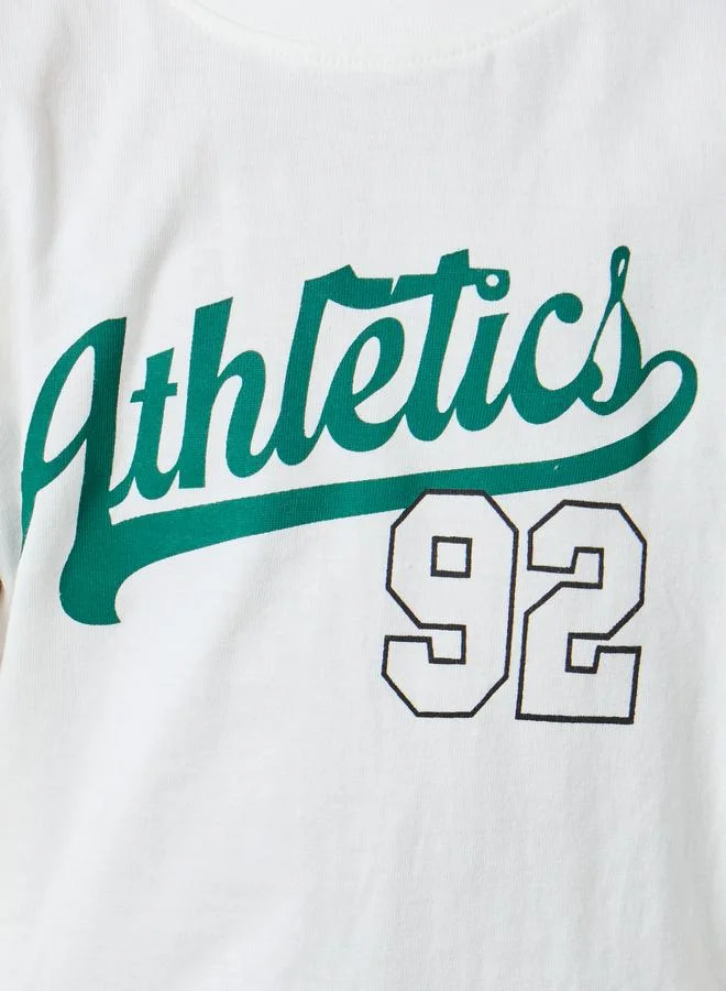 ستايلي Styli Boys Athletics Print T-Shirt and Shorts Set