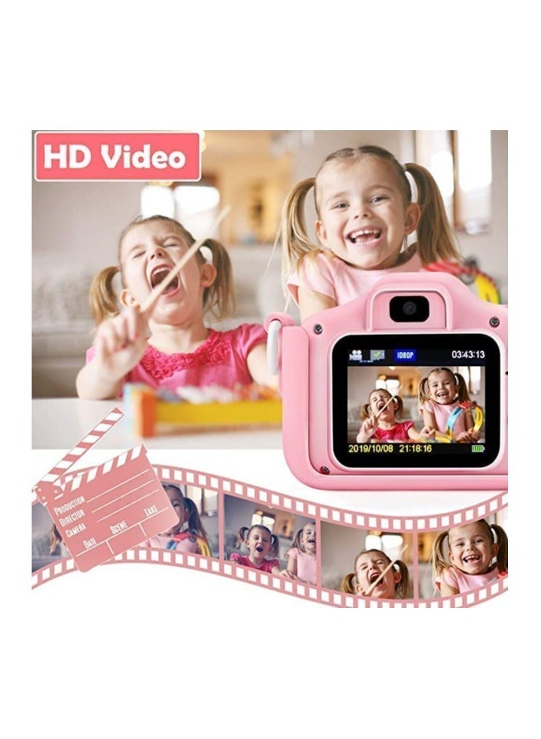 Kids Digital Camera: 20MP Dual Camera with Anti-Drop Design, Cartoon Selfie Feature, Video Camcorder, Games Included, 32GB Memory Card Supported—Perfect Birthday Gift - Image 2