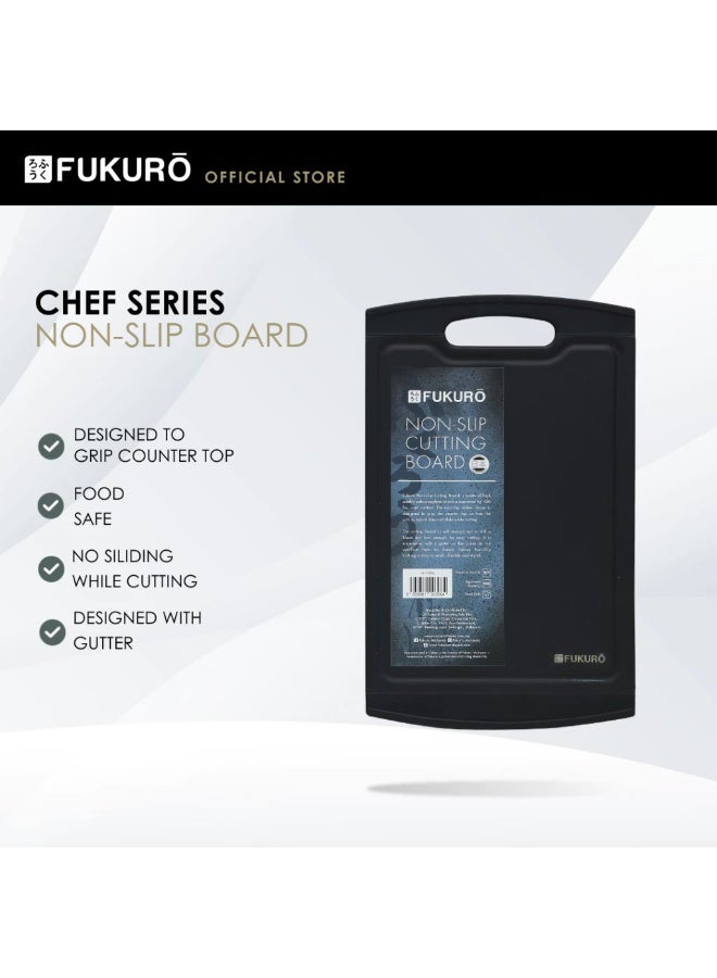 Fukuro Chef Series Non-Slip Cutting Board - Size L (35.8 x 21.8 x 1cm) - Image 1