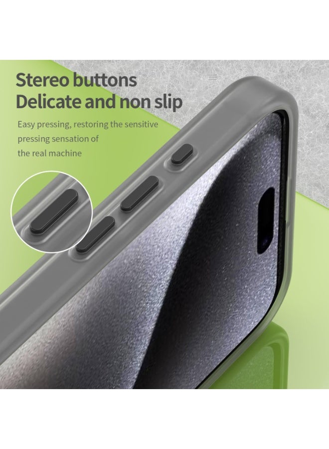 حافظة آيفون 16 برو، مغناطيسية [متوافقة مع ماغسيف] غلاف مغطى بالثلج، [مضادة للسقوط ومقاومة للصدمات][لا تصفر] غلاف خلفي، حافظة رقيقة تشعر بالجلد لجهاز آبل آيفون 16 برو، أسود شفاف - Image 5