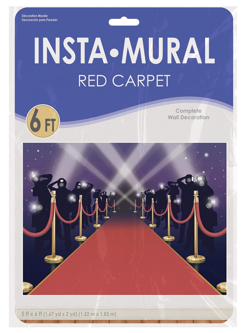 Beistle Red Carpet Insta-Mural Party Accessory (1 count) (1/Pkg) - Image 4
