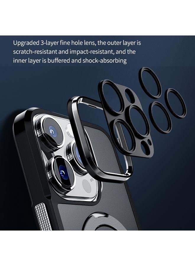 اس-توب جراب هاتف لهاتف iPhone 13 Pro Max مع حامل مغناطيسي معدني MagSafe - Image 4