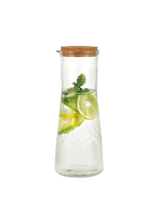 Bien Servi Contemporary Design High Quality Glass Juice Jar Clear and Brown 1.1 L 3435A