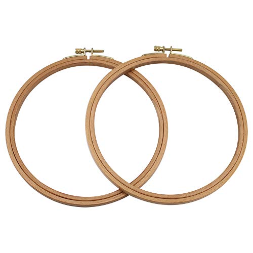GuoFa 2 Pack 7 Inch Embroidery Hoop Guofa 18CM Beech Wood Cross Stitch Hoops Decorative Hanging Embroidery Frame for Needlepoint Sewing Project - Image 1