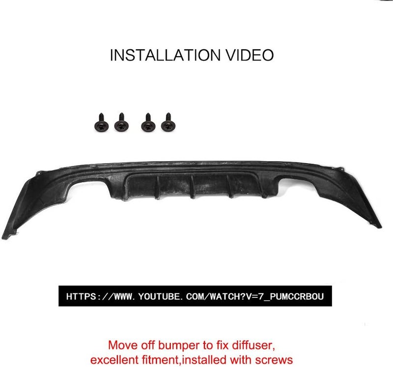 DEMULAX Carbon Fiber Rear Bumper Diffuser Lip Spoiler for Lexus IS Series - Image 2