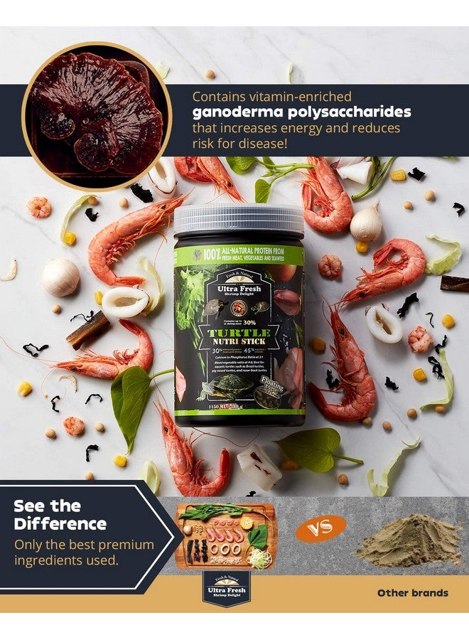 Ultra Fresh Ultra Fresh - Turtle Nutri Stick, Wild Sword Prawn, Calcium & Vitamin D Enriched Aquatic Turtle Food with Probiotics for Picky Turtles, Made from All Natural Ingredients 35.27oz  - Image 4