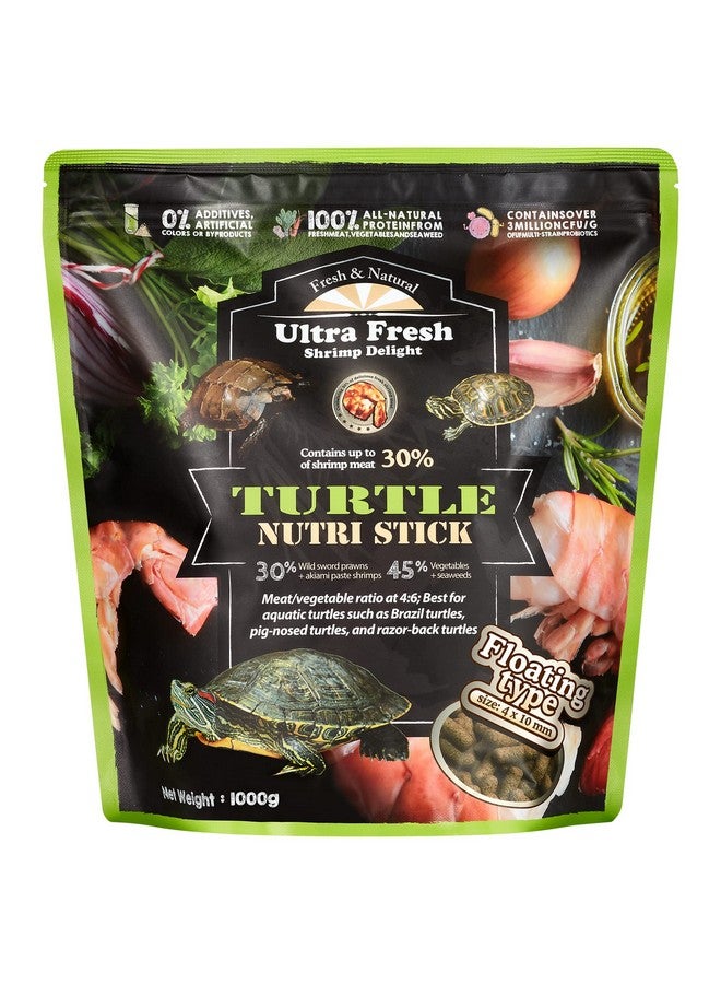 Ultra Fresh Ultra Fresh - Turtle Nutri Stick, Wild Sword Prawn, Calcium & Vitamin D Enriched Aquatic Turtle Food with Probiotics for Picky Turtles, Made from All Natural Ingredients 35.27oz  - Image 1