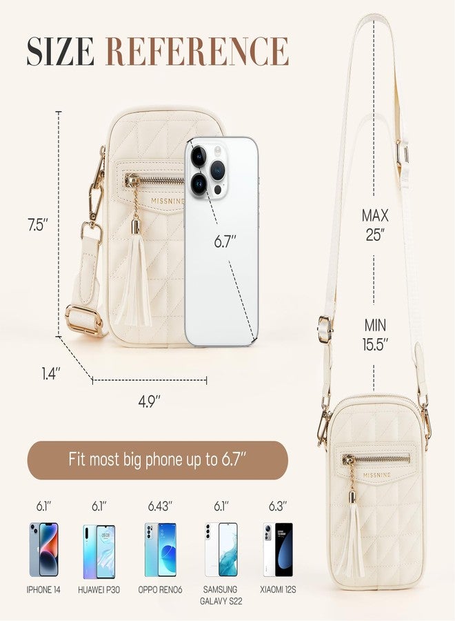 Missnine Small Crossbody Bags for Women RFID Cell Phone Purses Quilted Trendy Shoulder Purses with Wide Adjustable Strap - Image 4